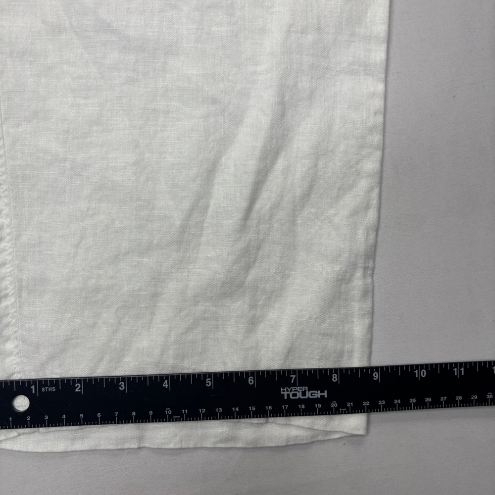 Tasso Elba Island Pants Men's 34 White 100% Linen Drawstring Straight Leg Beach - Picture 13 of 13